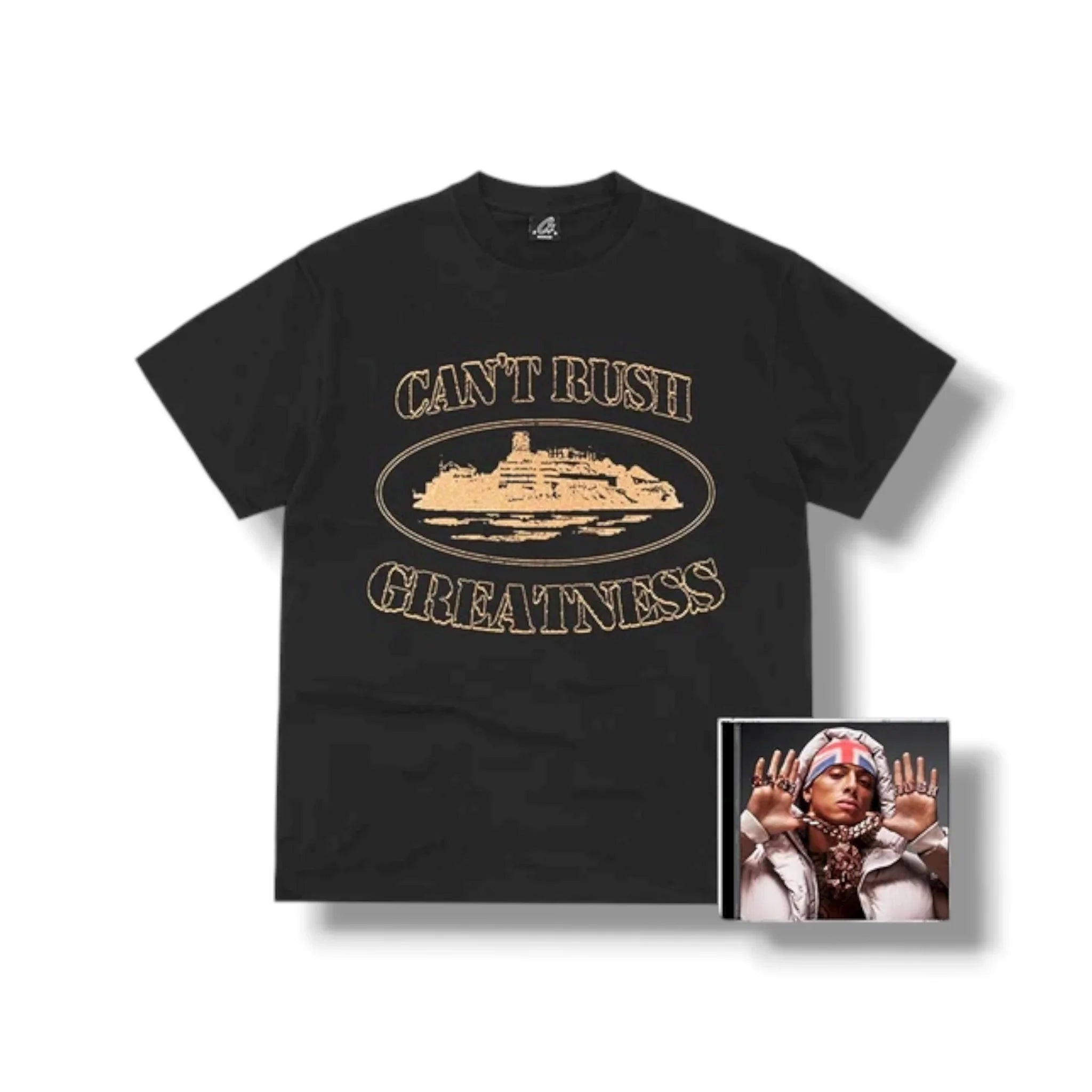 Corteiz x Central Cee “Can’t Rush Greatness Exclusive” Tee & CD