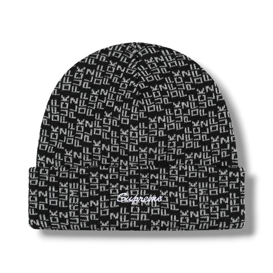 Supreme Fuck Off Plz Beanie / Black