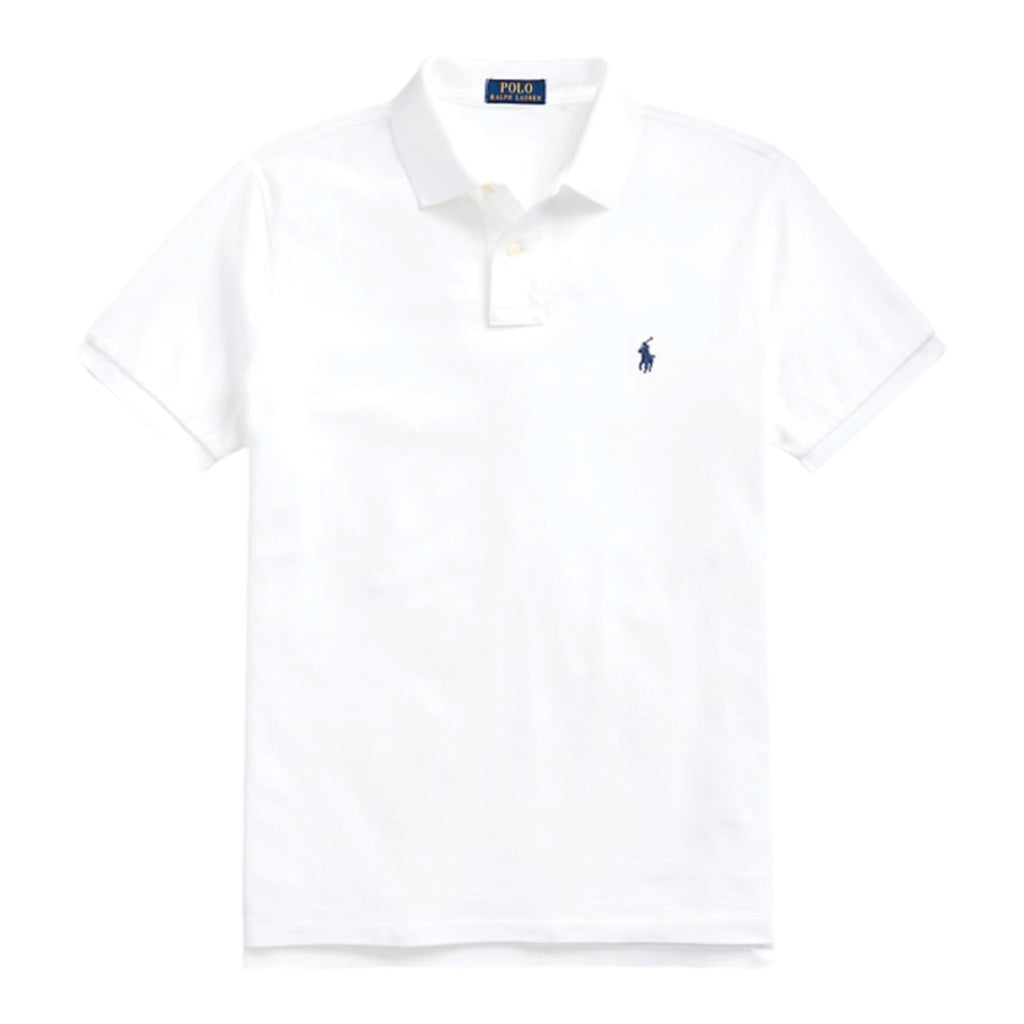 PRL Custom Slim Fit Polo Shirt White
