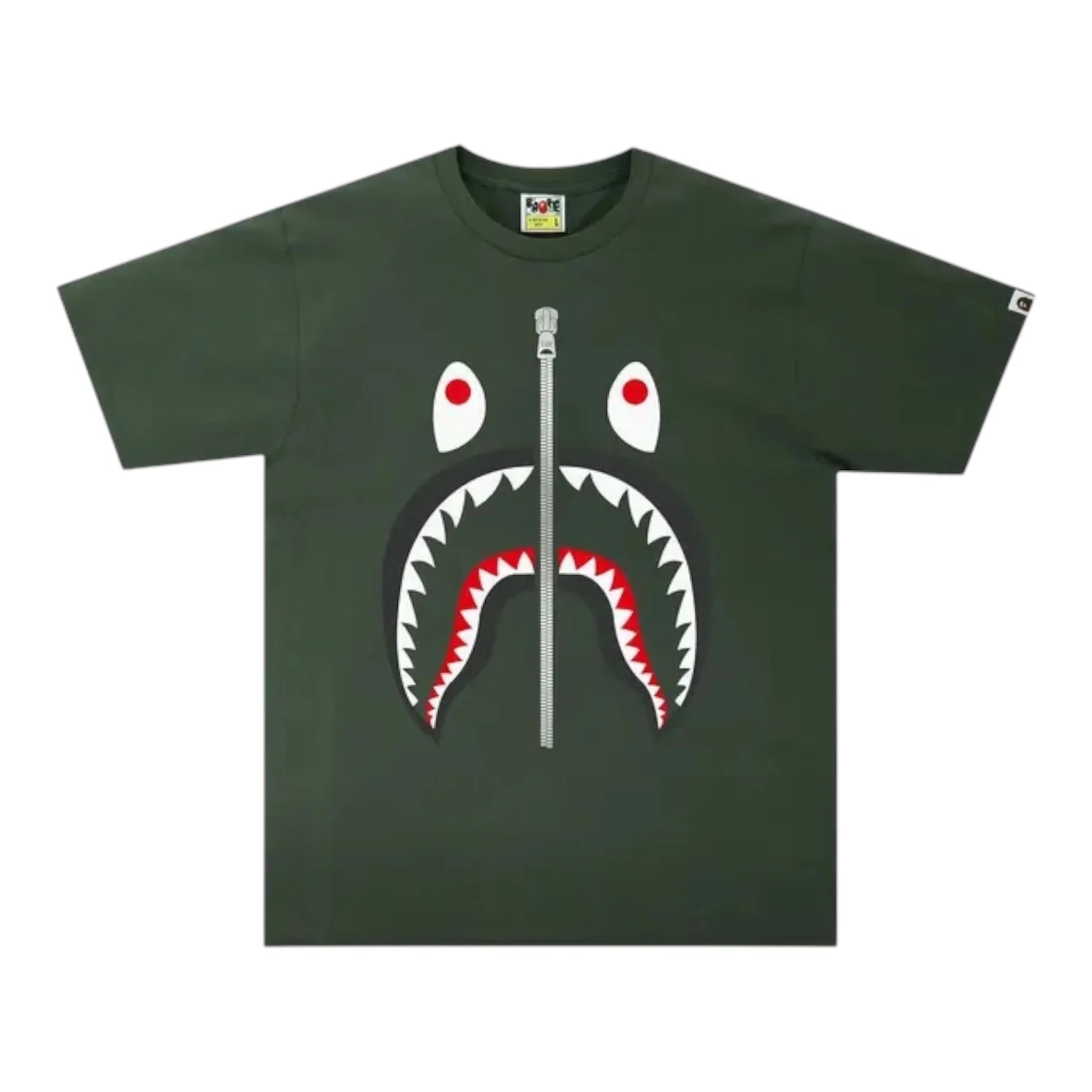 Bape Shark Tee Olive