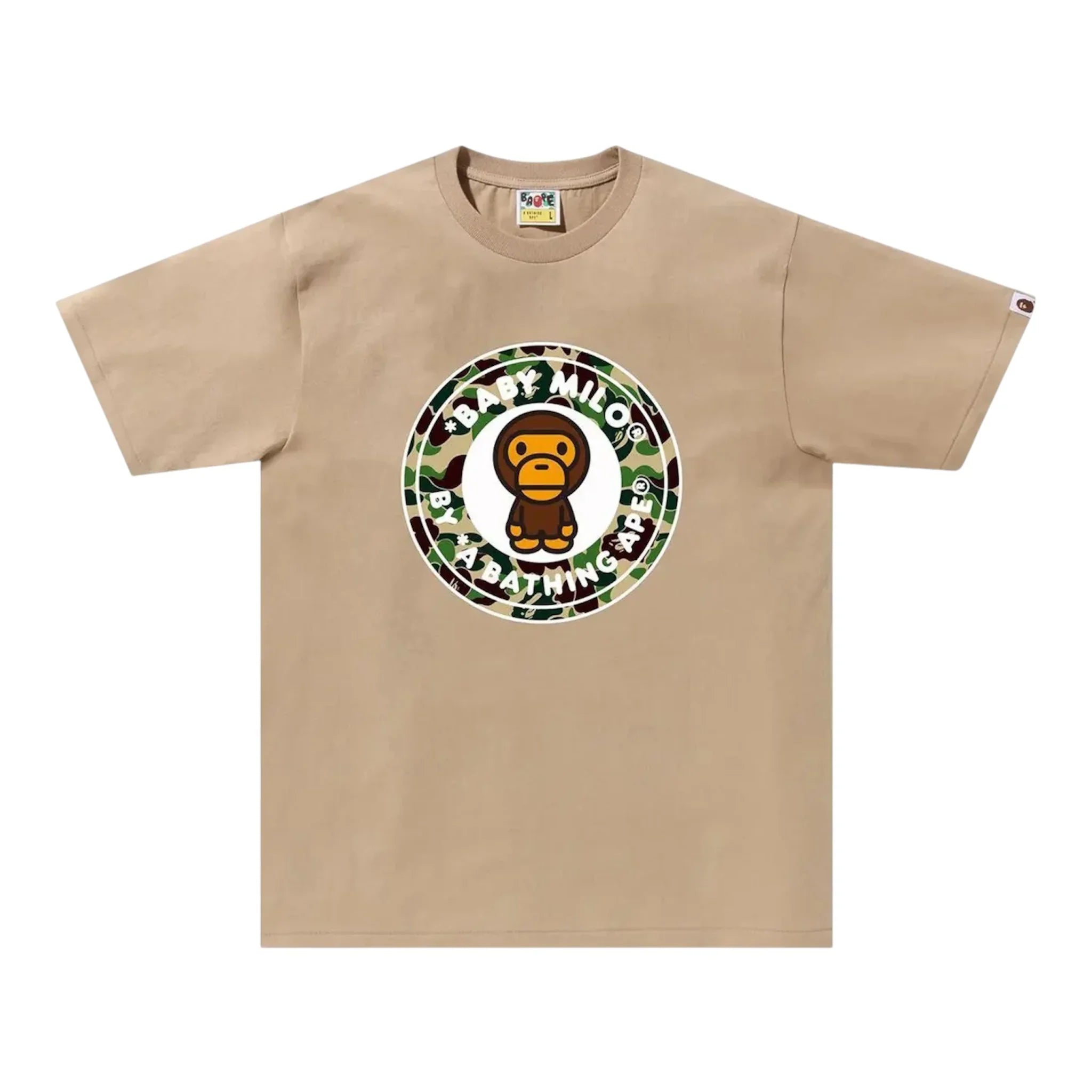 BAPE ABC Camo Milo Busy Works Tee 'Beige/Green'