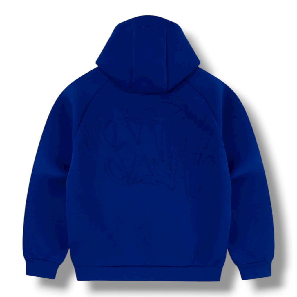 Syna Neoprene Zip Hoodie Blue