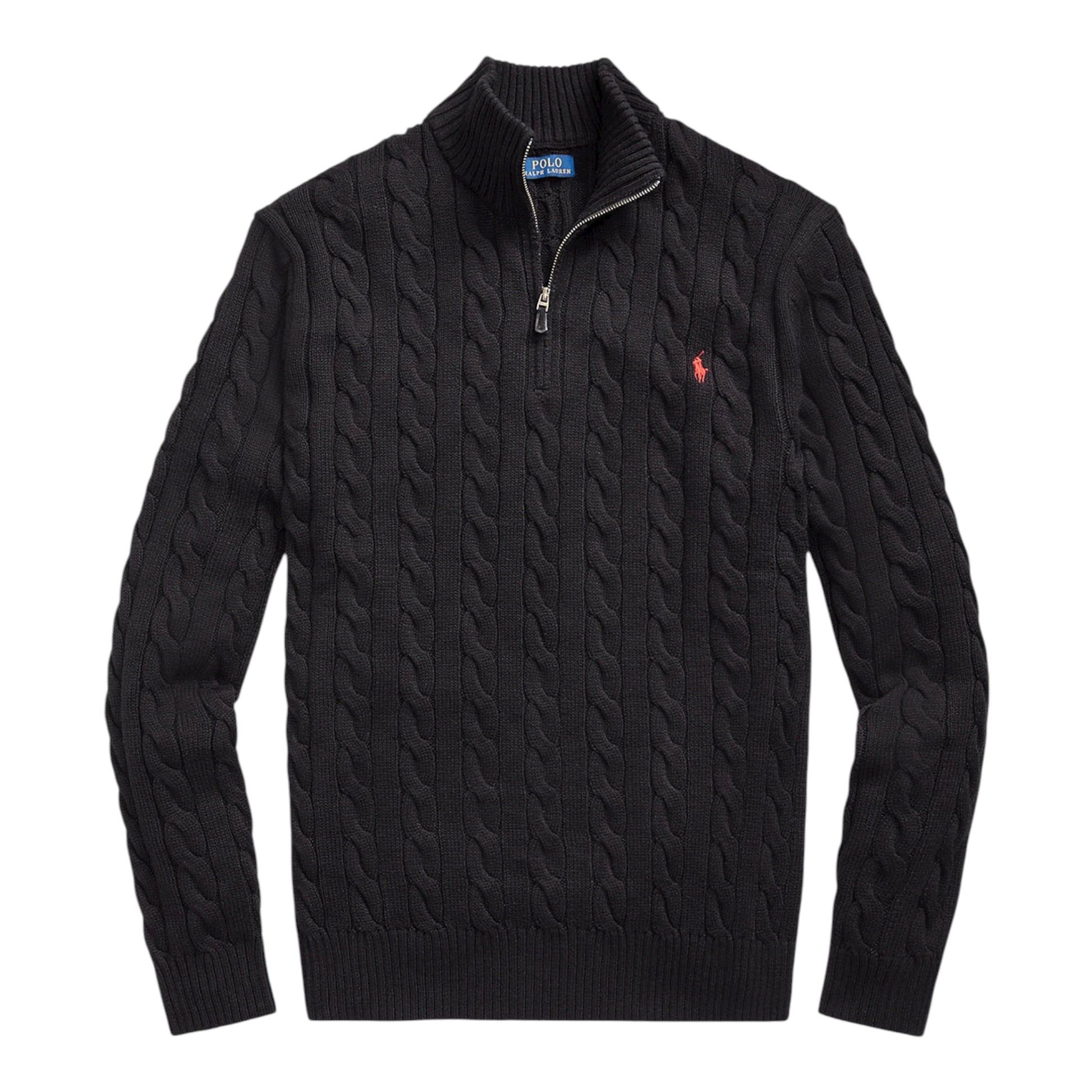 PRL Half Quarter Zip Knit Black