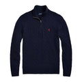 PRL Half Quarter Knit Zip Navy