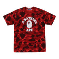 Bape Color Camo College Tee Red