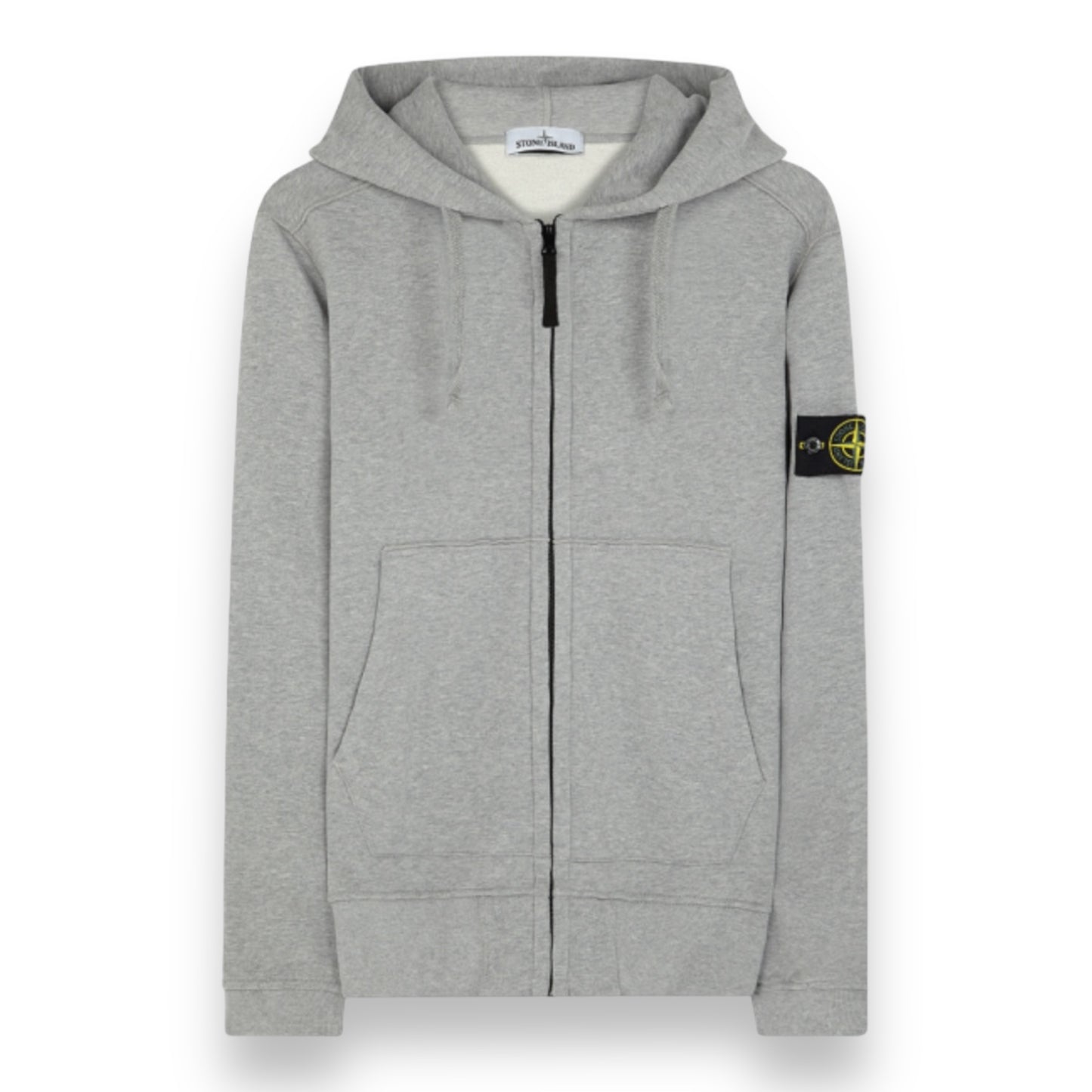 Stone Island Zip Hoodie Grey Marl