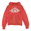 Saint Michael - Angel Of Death Faded Printed Hoodie Red