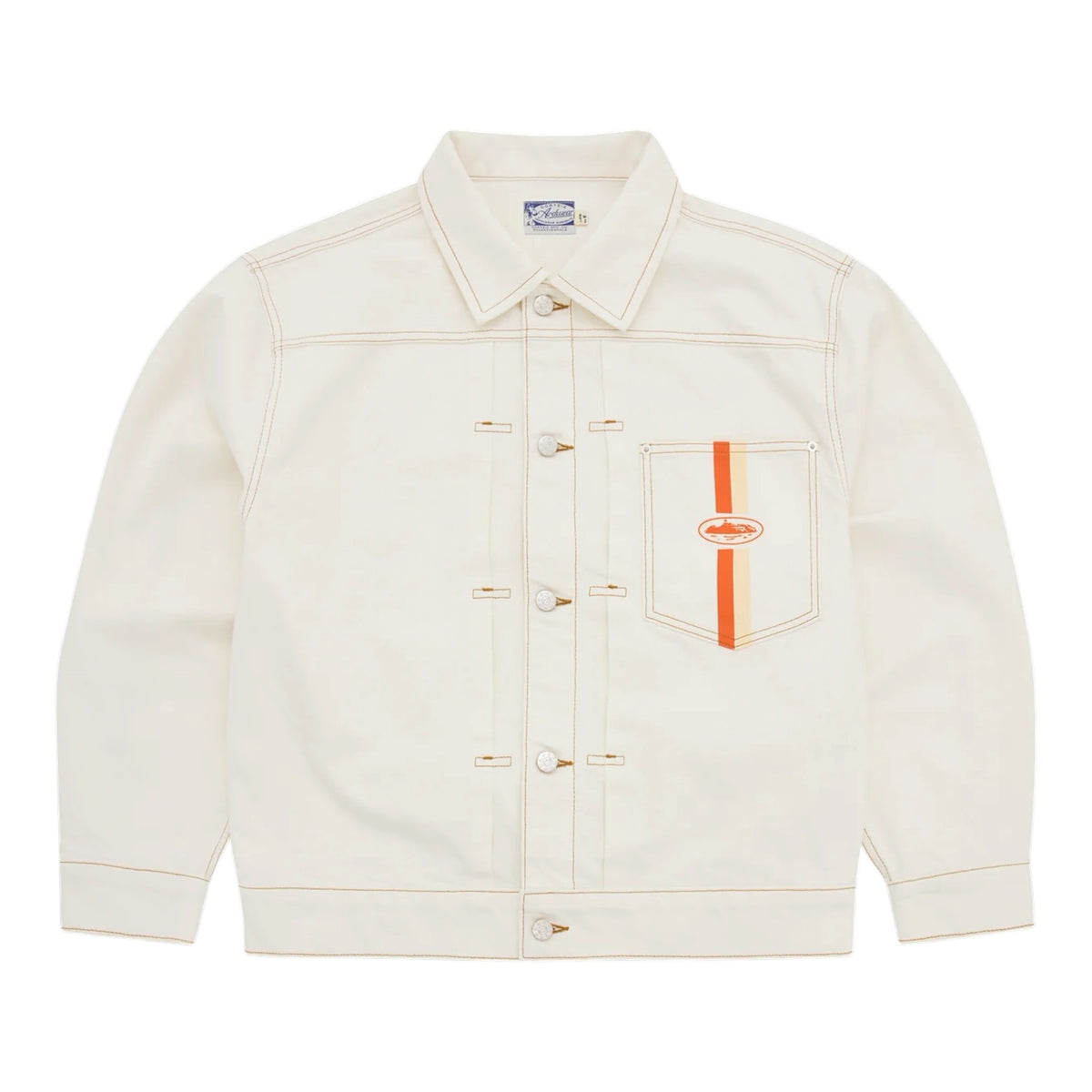 Corteiz Dual Stripe Denim Jacket Off-White