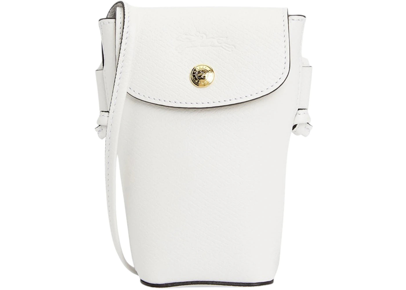 Longchamp Epure Leather Phone Case Crossbody Bag White
