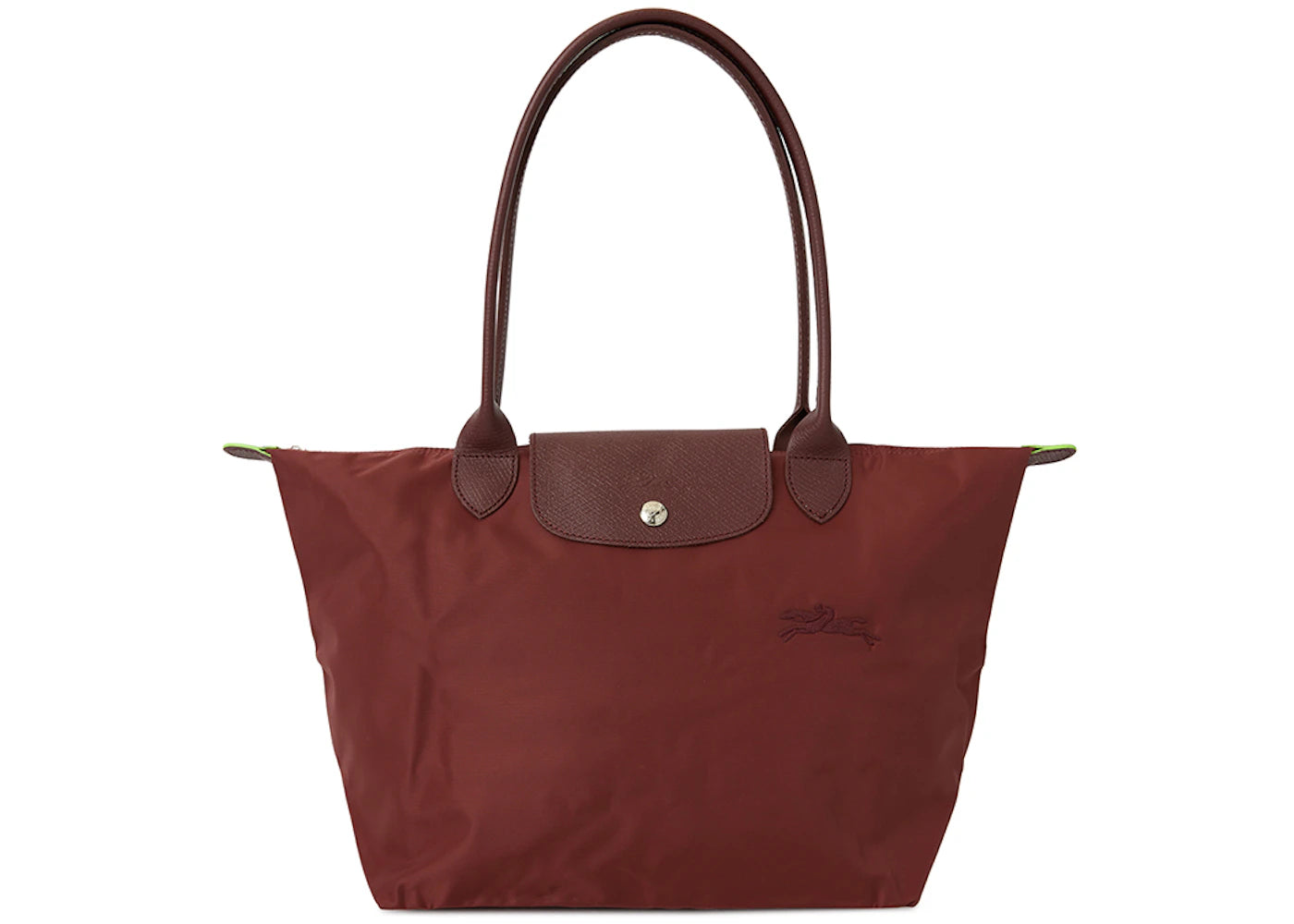 Longchamp Le Pliage Green M Shoulder Bag Wine