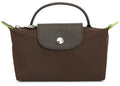 Longchamp Le Pliage Green Pouch Tote Brown