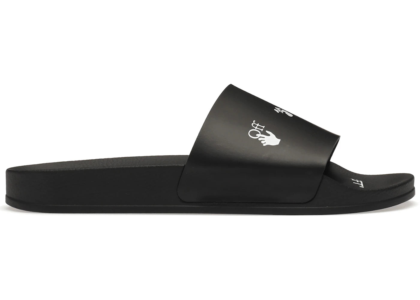 OFF-WHITE Drowning Man Logo Slides Black White FW21