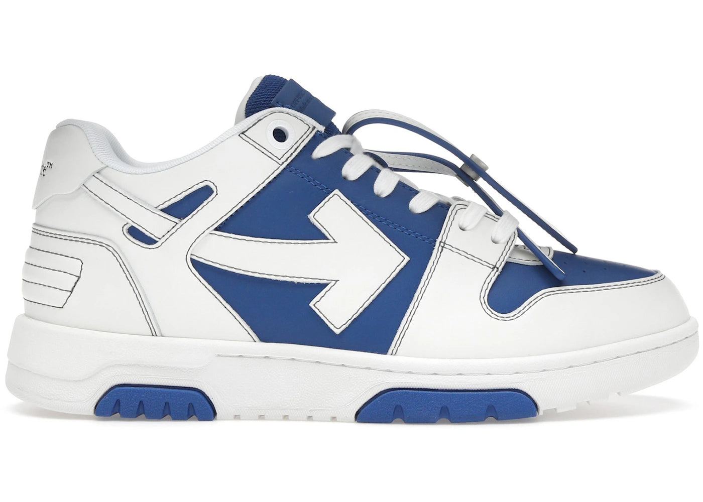 OFF-WHITE Out Of Office OOO Low Tops White Dark Blue