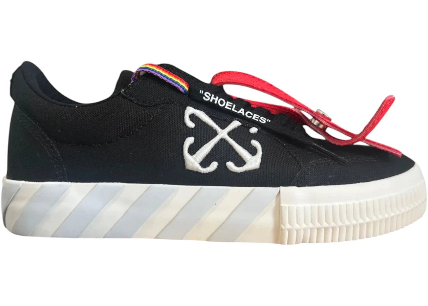 OFF-WHITE Vulcanised Lace Up Sneaker Black White (Kids)