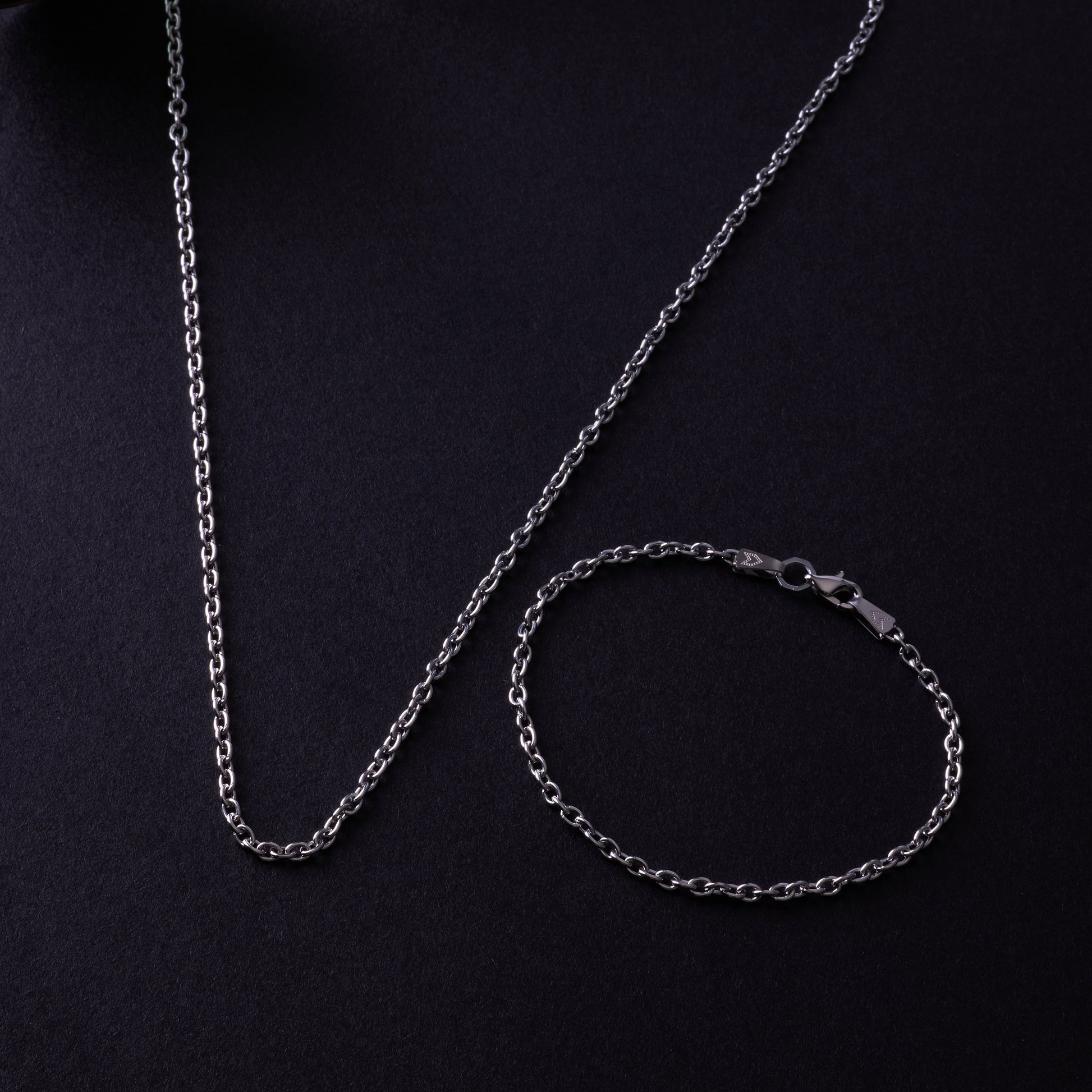 Gümüş Kaplama Çelik Cable Zincir Erkek Bileklik