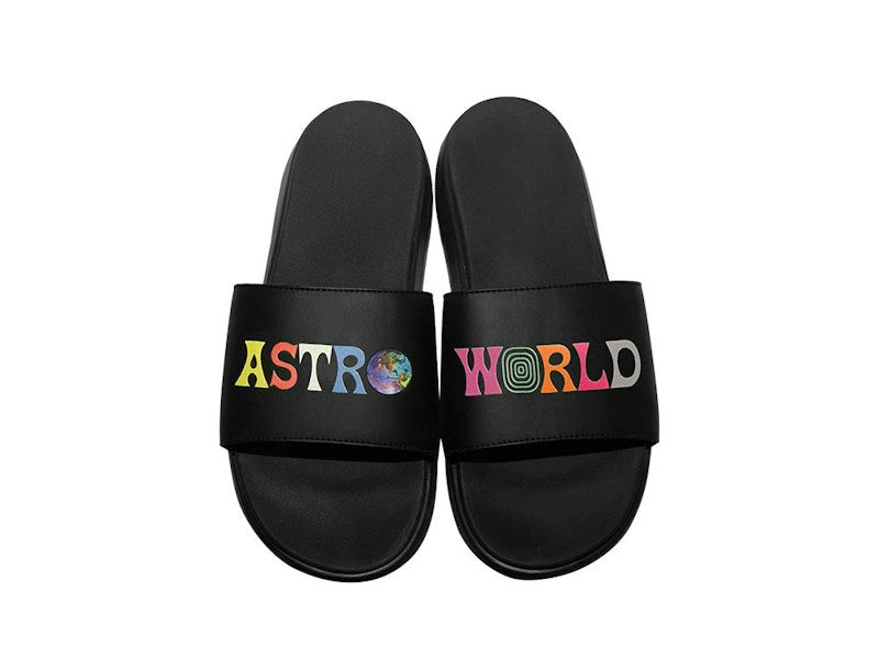 Travis Scott Color Logo Slides Travis Scott Astroworld Black/Multi