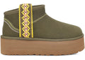 UGG Classic Ultra Mini Braid Platform Boot Burnt Olive (Women's)