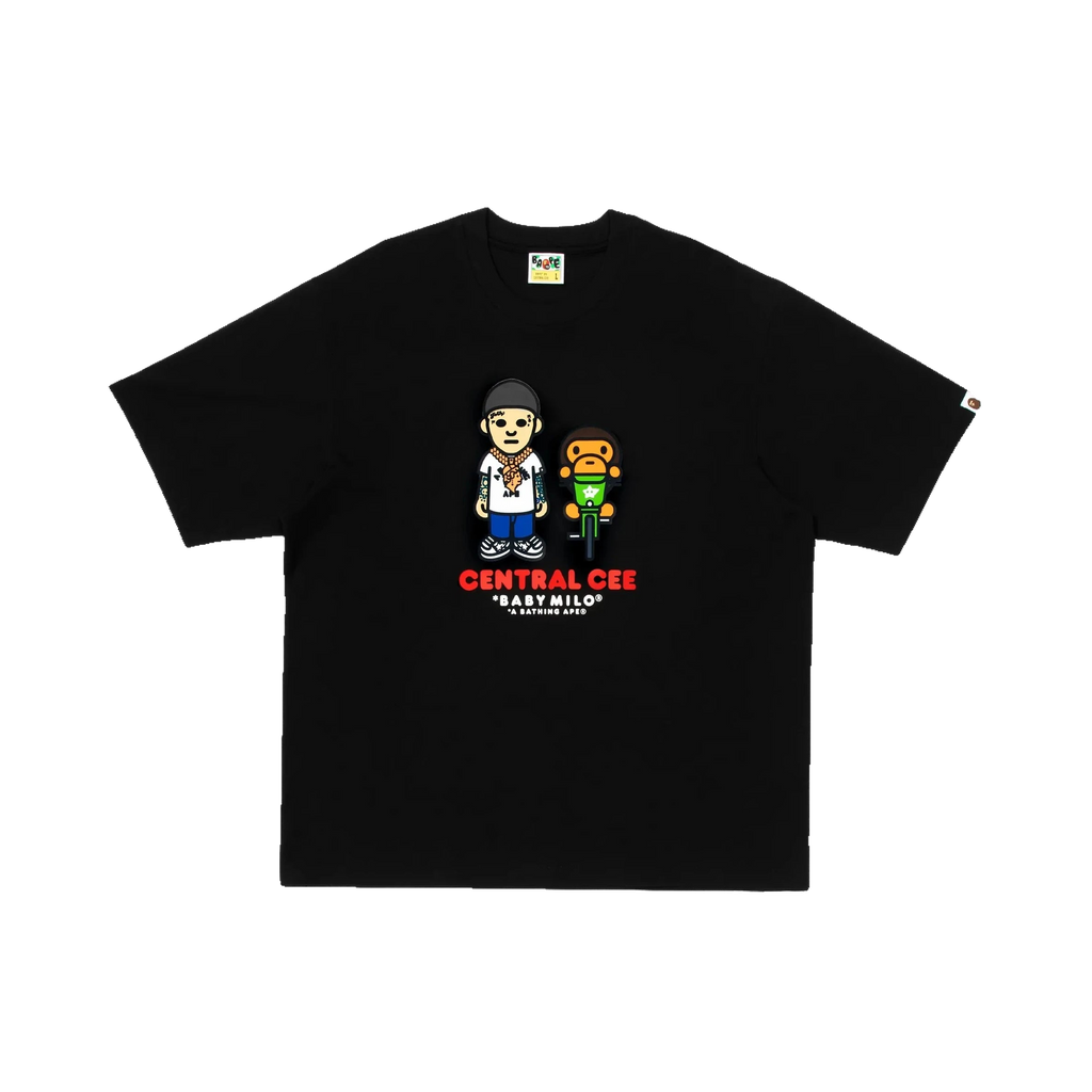 Syna BAPE x SPOTIFY by CENTRAL CEE BABY MILO RELAXED FIT TEE - BLACK