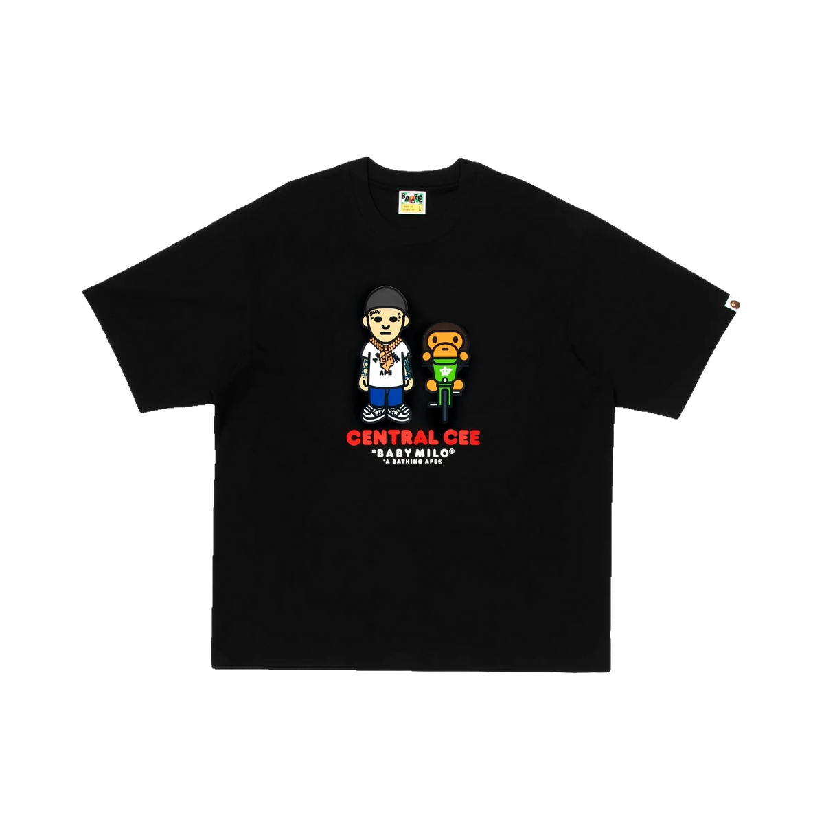 Syna BAPE x SPOTIFY by CENTRAL CEE BABY MILO RELAXED FIT TEE - BLACK