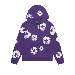 Denim Tears Cotton Wreath Zip Hoodie Purple