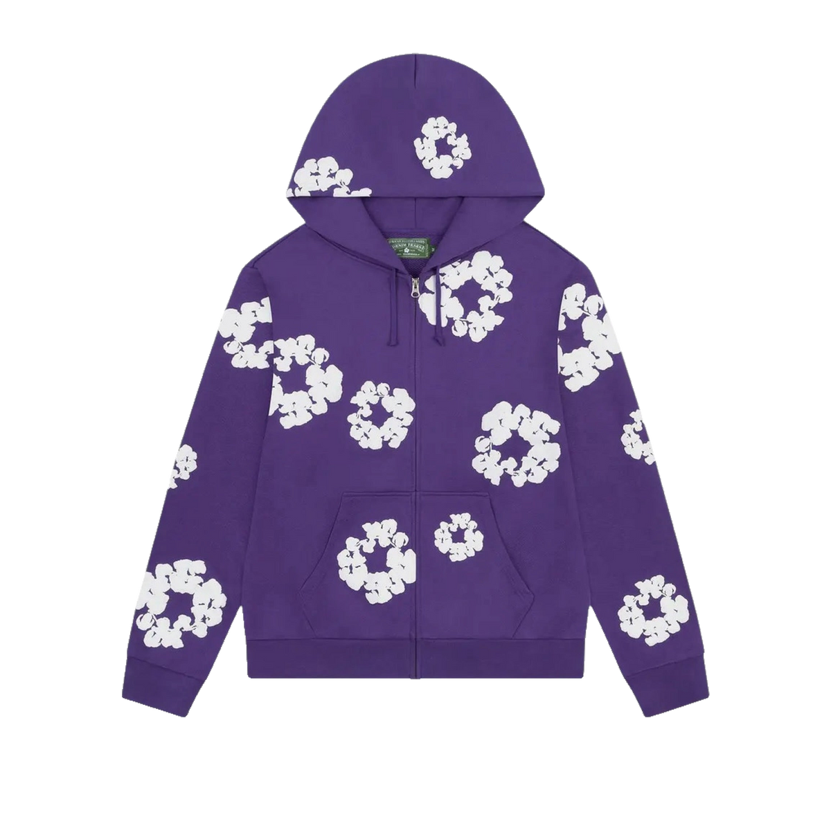 Denim Tears Cotton Wreath Zip Hoodie Purple