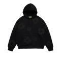 Denim Tears Mono Faded Cotton Wreath Hoodie Washed Black