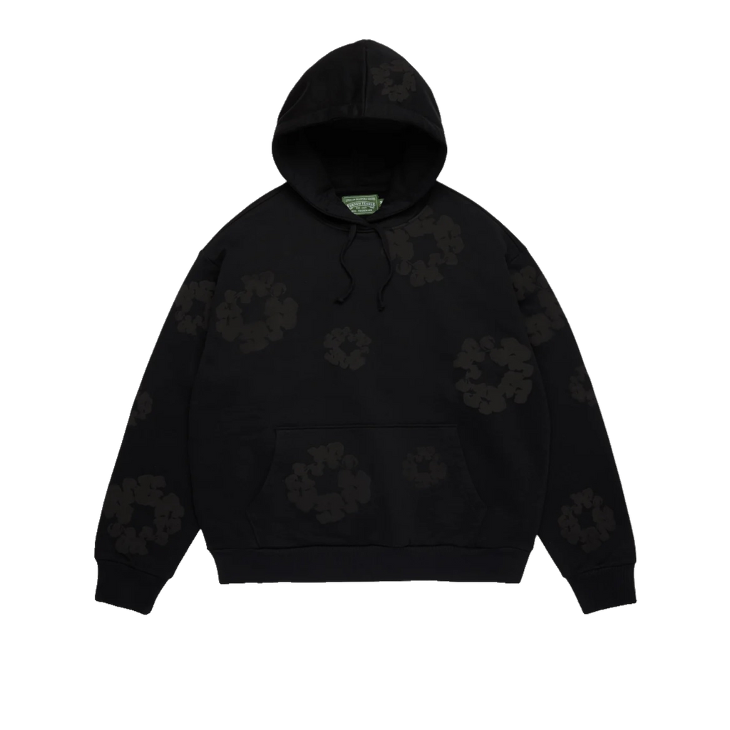 Denim Tears Mono Cotton Wreath Hoodie Triple Black