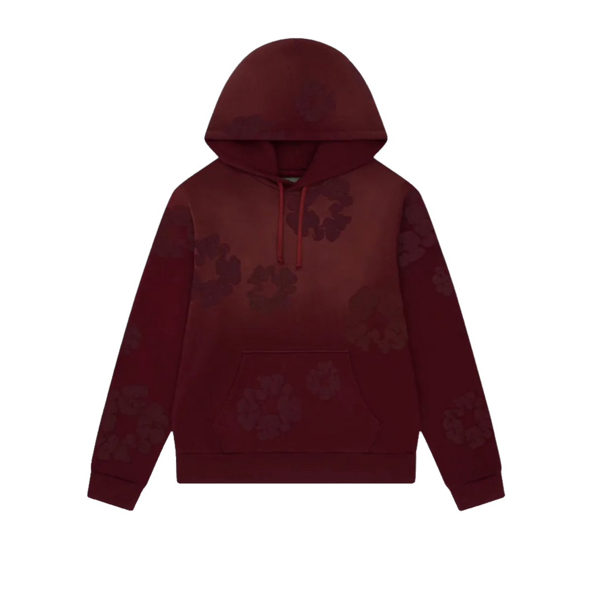 Denim Tears Faded Mono Cotton Wreath Hoodie Beet Root