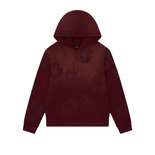Denim Tears Faded Mono Cotton Wreath Hoodie Beet Root