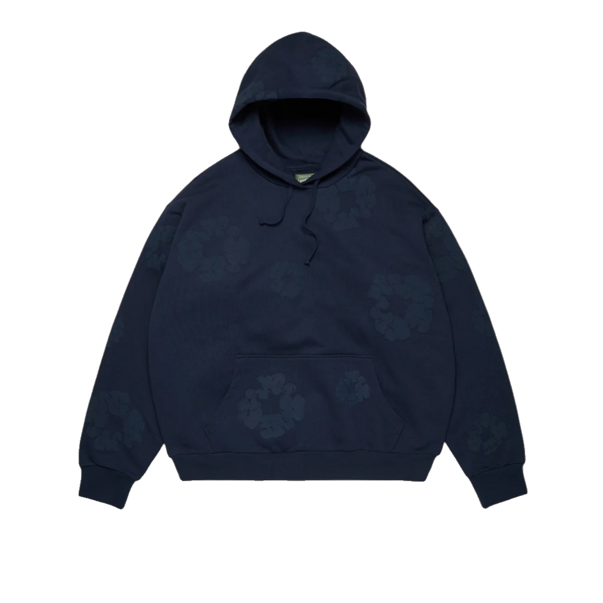 Denim Tears Faded Mono Cotton Wreath Hoodie Navy
