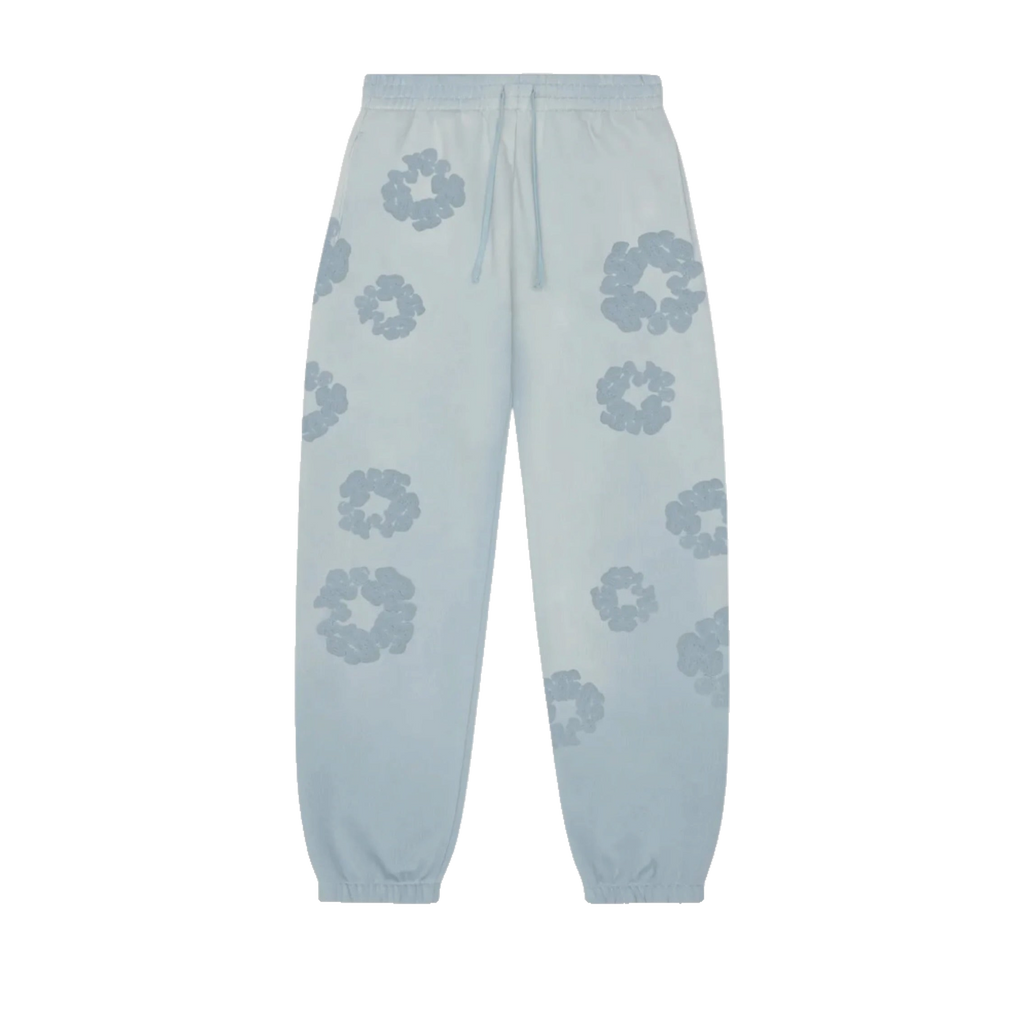Denim Tears Mono Faded Cotton Wreath Sweatpant Light Blue