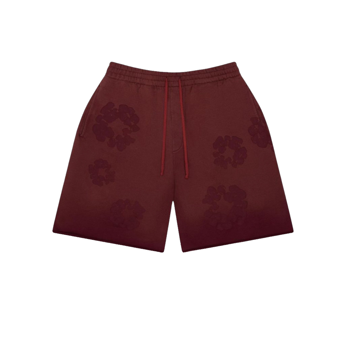 Denim Tears Faded Mono Cotton Wreath Sweatshort Beet Root