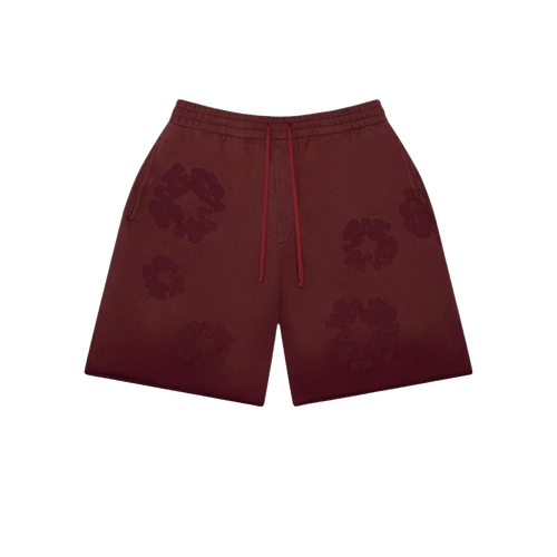 Denim Tears Faded Mono Cotton Wreath Sweatshort Beet Root