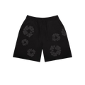 Denim Tears Mono Faded  Cotton Wreath Sweatshort Washed Black