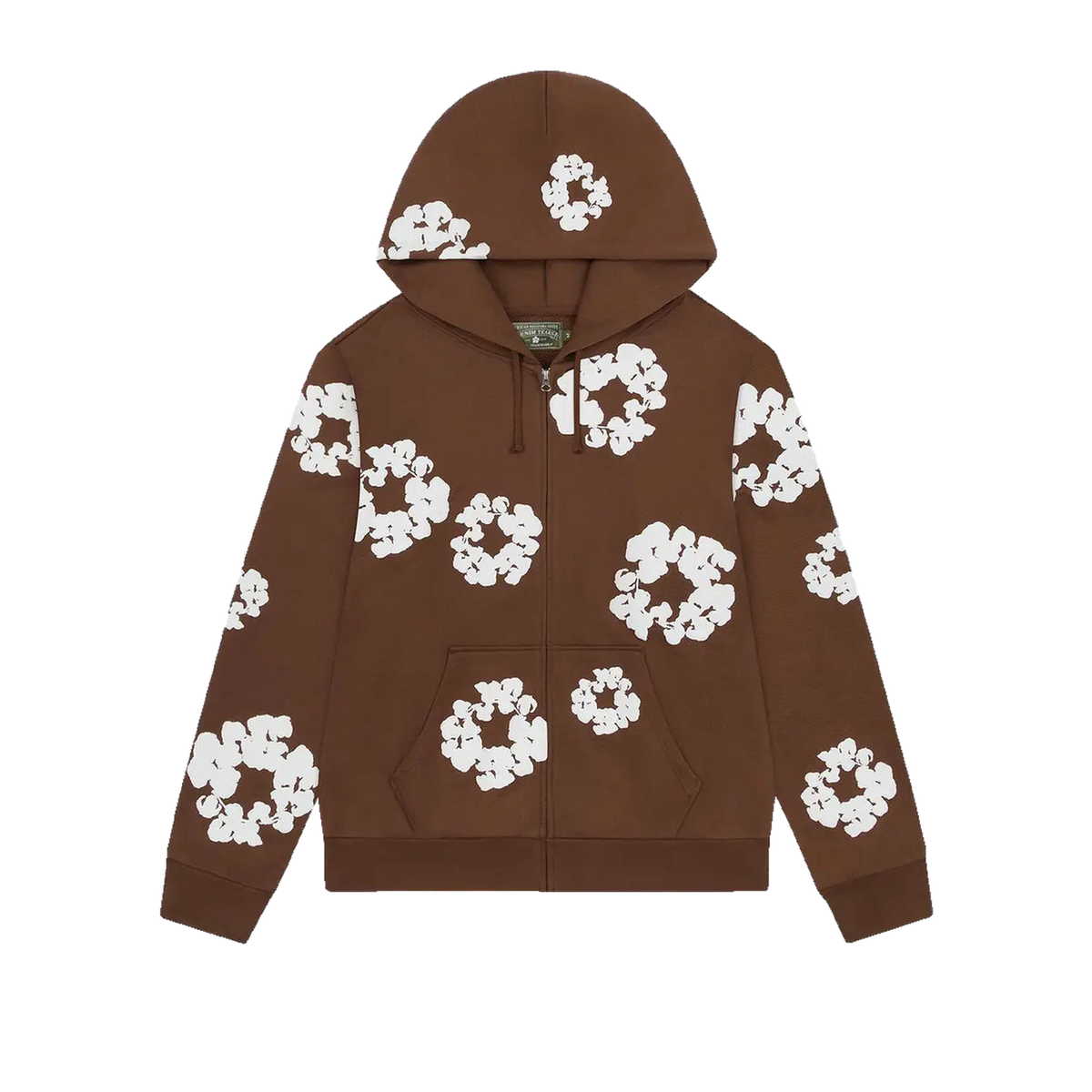 Denim Tears Cotton Wreath Zip Hoodie Brown