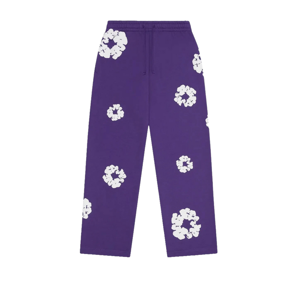 Denim Tears Cotton Wreath Open Leg Sweatpant Purple