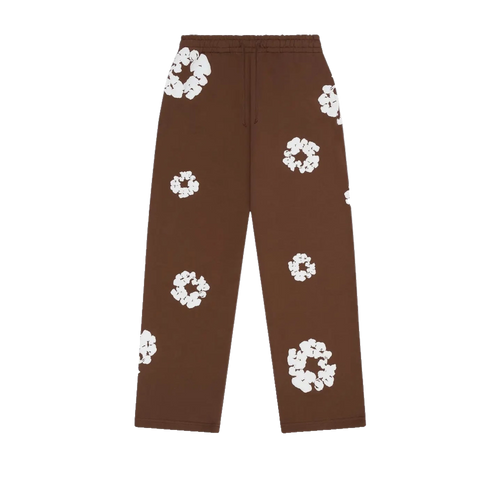 Denim Tears Cotton Wreath Open Leg Sweatpant Brown