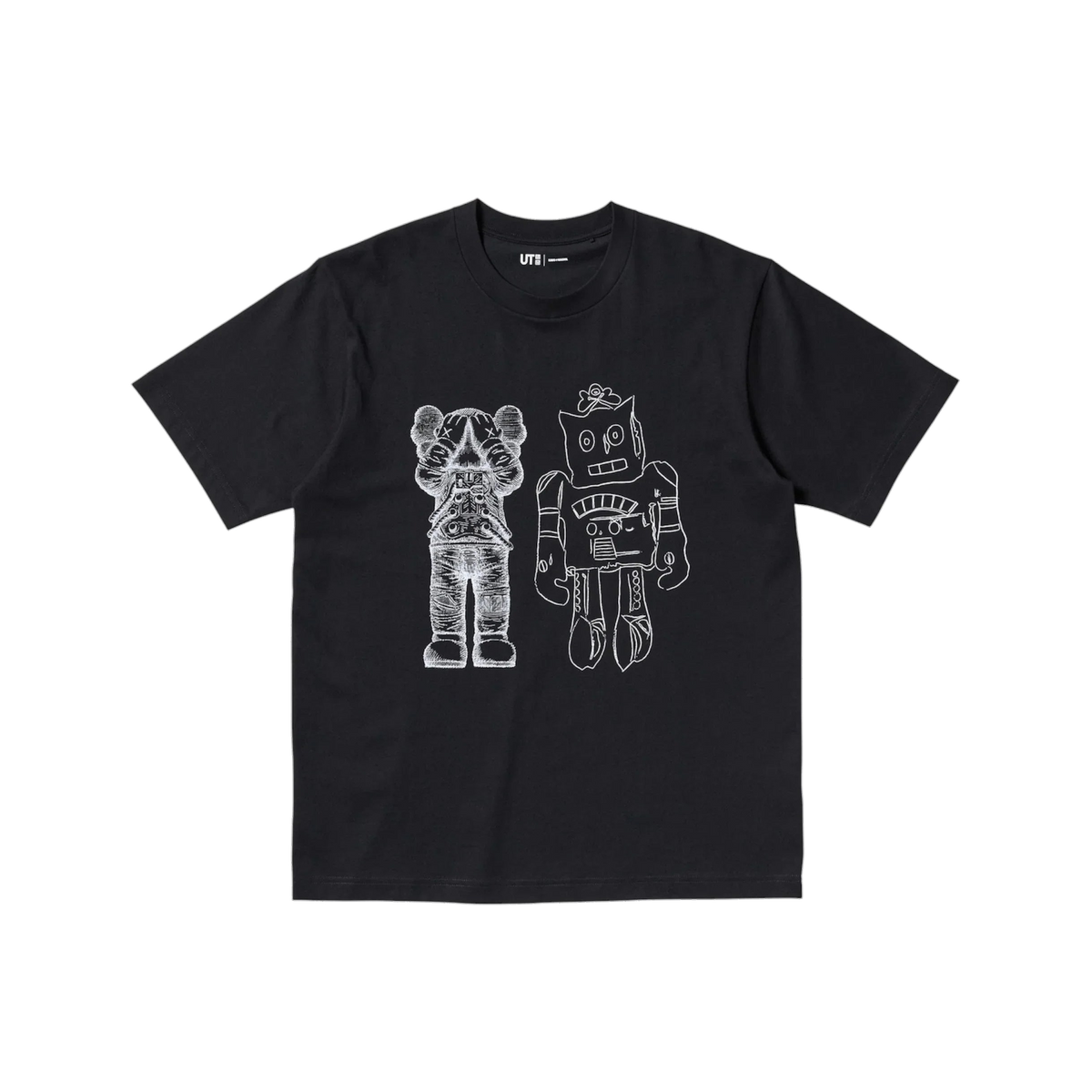 Kaws x Warhol UT Robot Graphic Tee Black