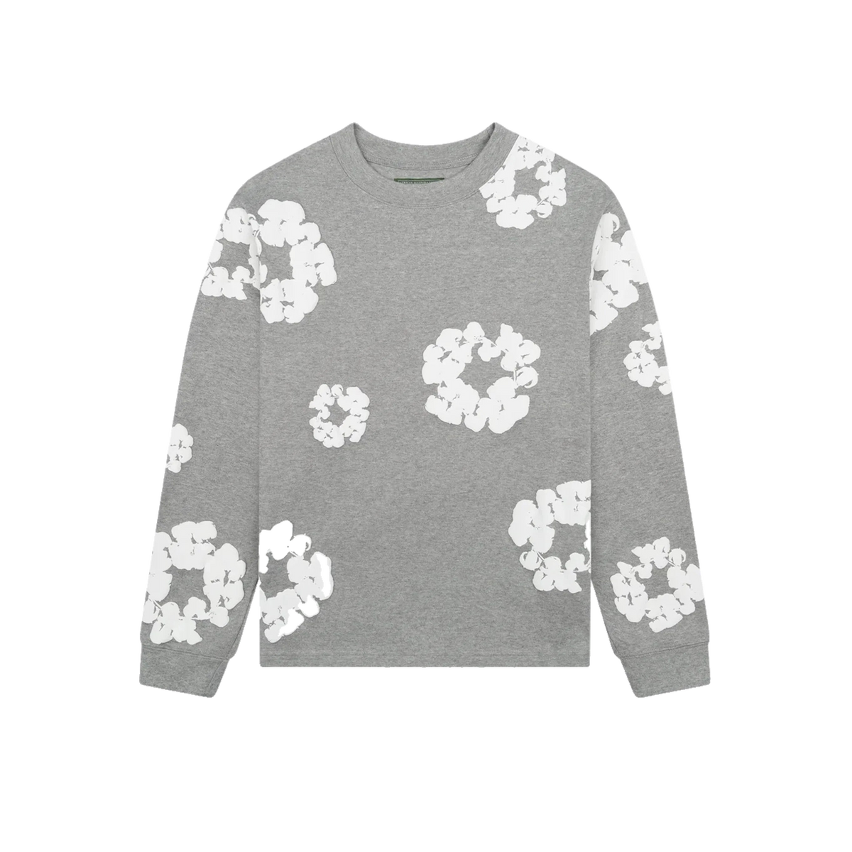 Denim Tears Long Sleeve Cotton Wreath Tee Grey