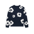 Denim Tears Long Sleeve Cotton Wreath Tee Navy