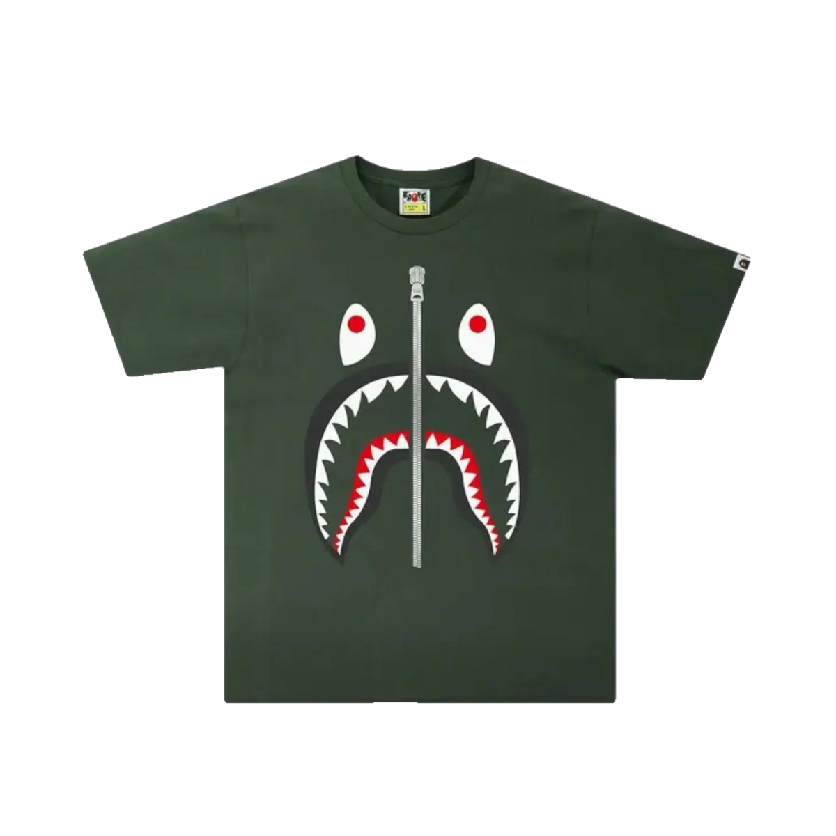 Bape Shark Tee Olive