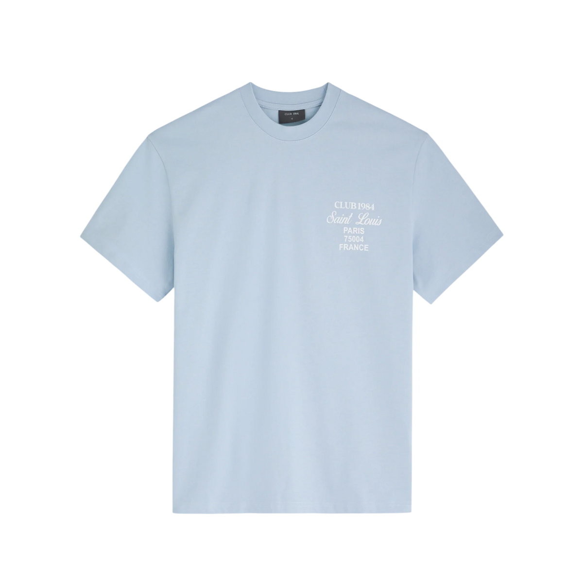 Baby Blue Patron Script Tee