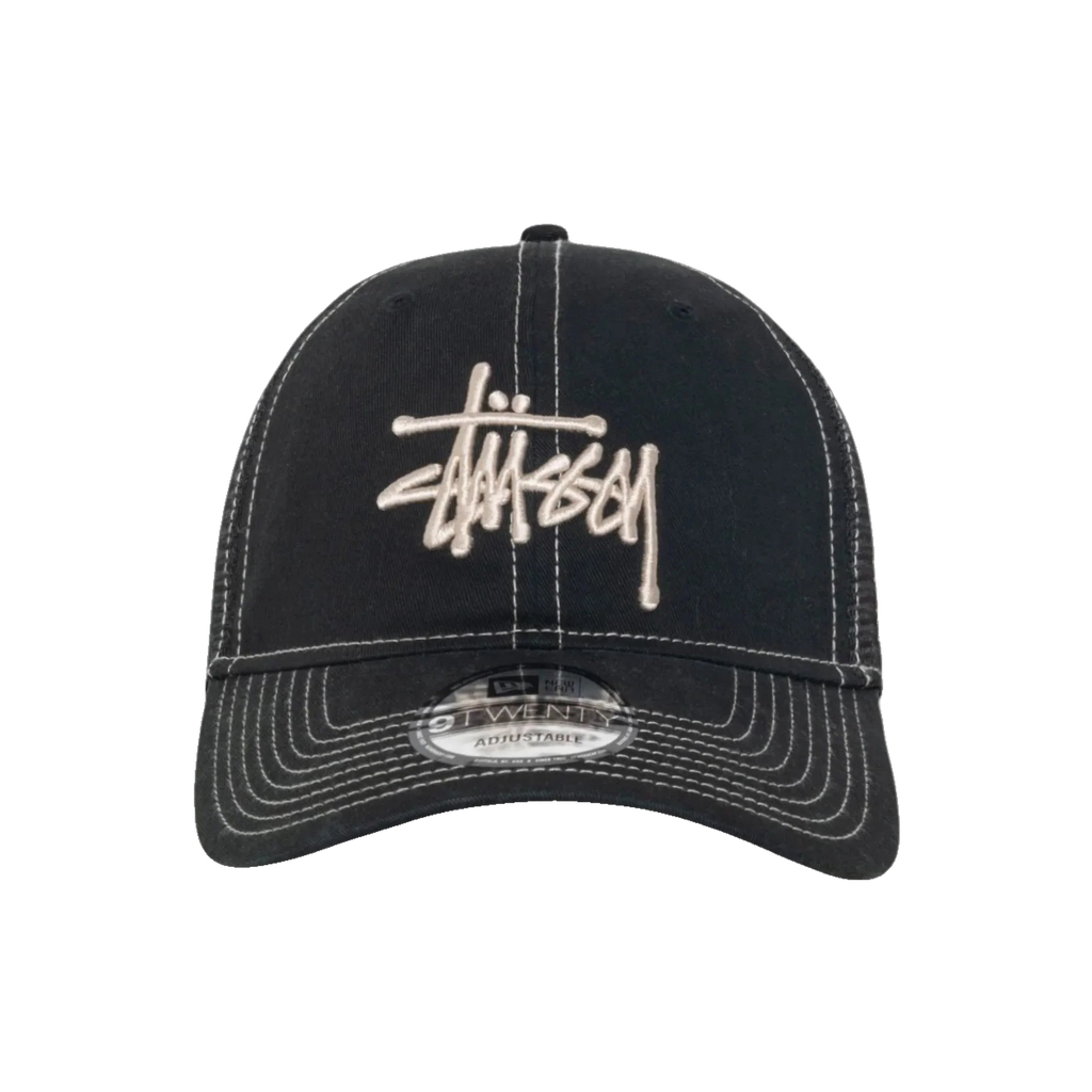 Stussy New Era Washed Basic Trucker 9Twenty Night Black