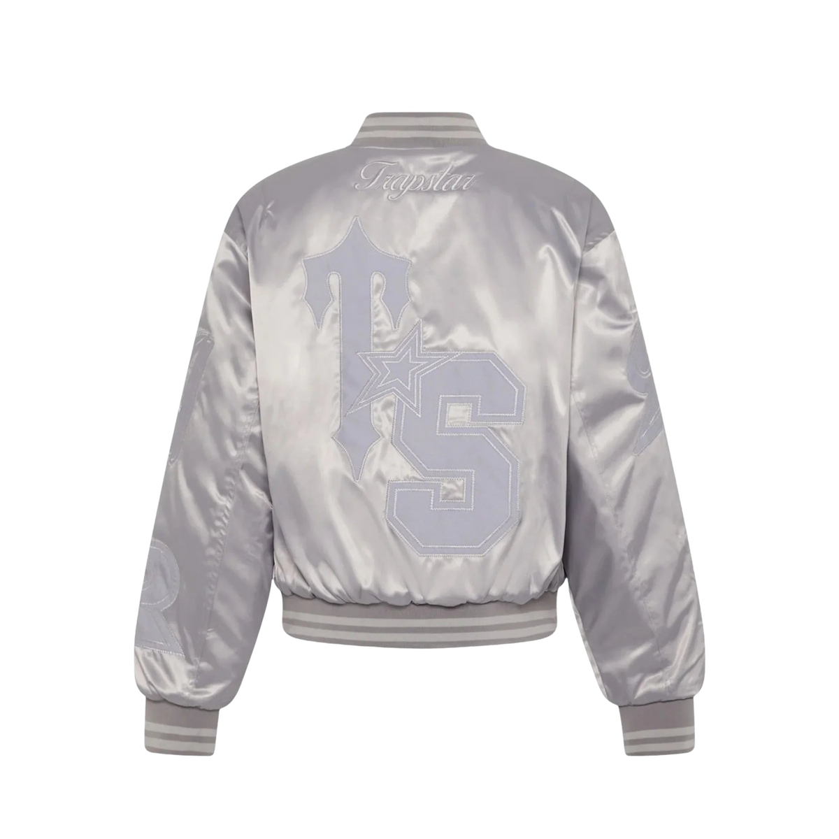 Trapstar Womens WildCard Stadium Jacket-Silver