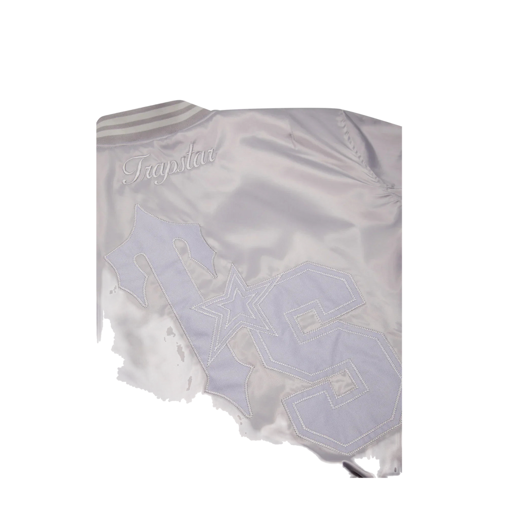 Trapstar Womens WildCard Stadium Jacket-Silver