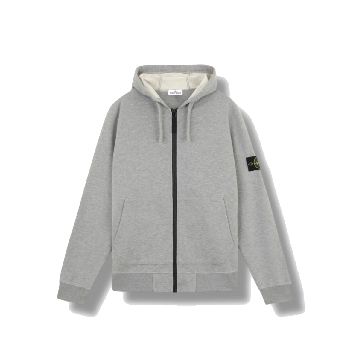 Stone Island Organic Cotton Grey Zip Hoodie •PICK ONE SIZE UP•