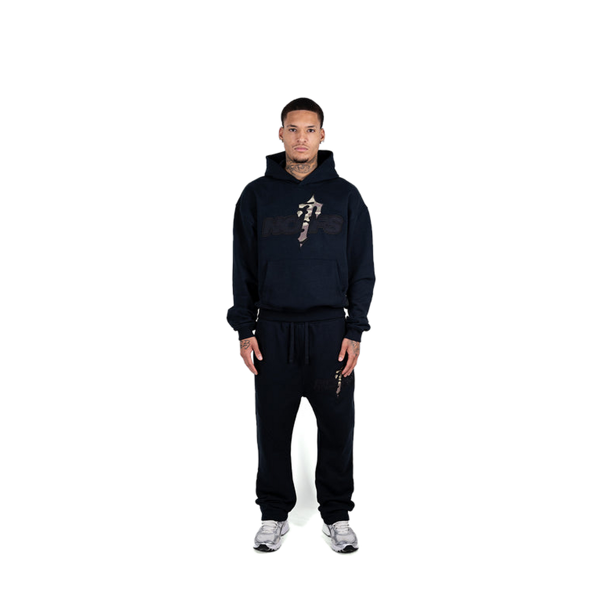 Trapstar x Non Of Us Black Camo Hoodie