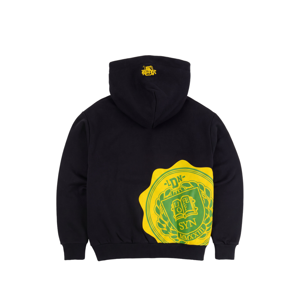 Syna College Logo Hoodie Black/Yellow