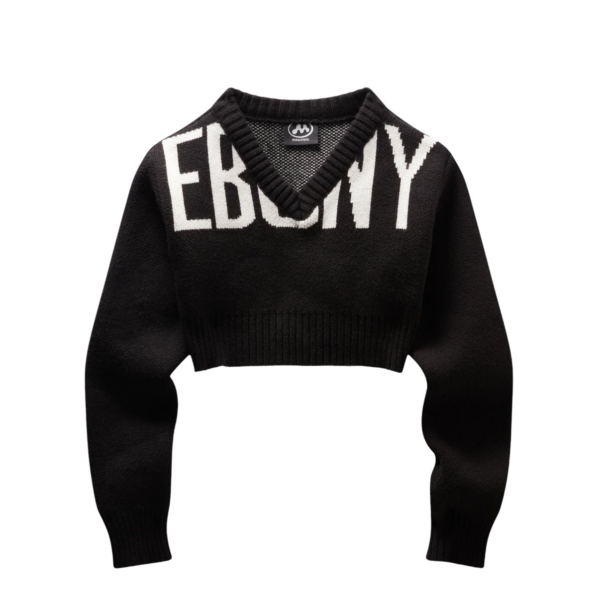 Mowalola Ebony Cropped Jumper Black