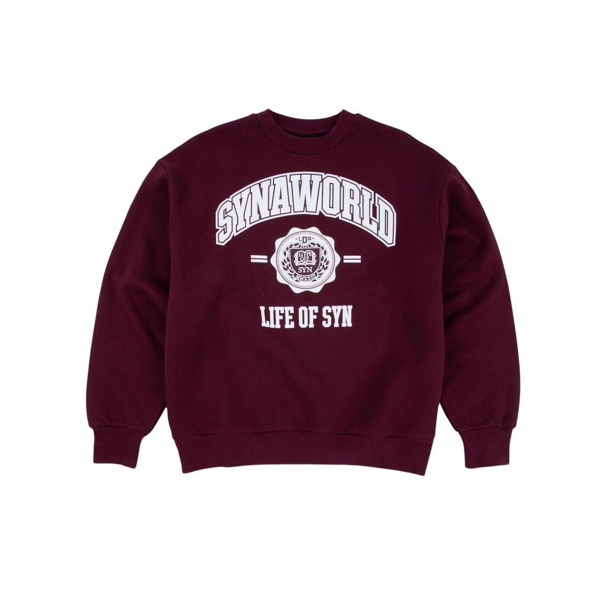 Syna College Crew Sweat Burgundy